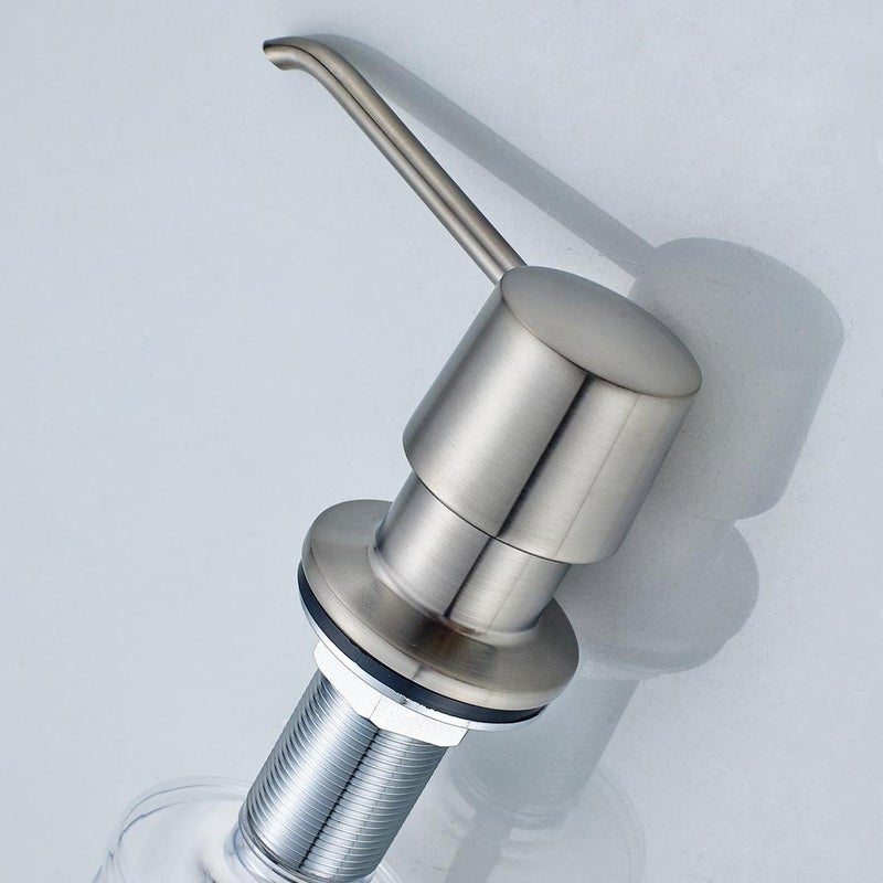 Fapully Commercial Bathroom Brushed Nickel Deck Mount Kitchen Under Sink Liquid Dish Soap and Lotion Dispenser,Countertop in Counter Kitchen Soap Dispenser - Image 4